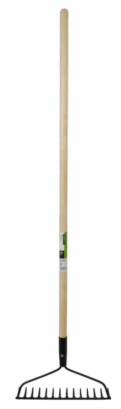 Certified Garden Club Metal 14-Tine Bow Rake, 51-in Hardwood Shaft
