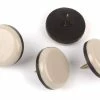 Certified Round Taupe Nail-On Furniture Gliders, 1-1/4-in