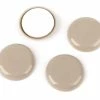 Certified Round Taupe Self-Adhesive Furniture Gliders, 1-1/2-in