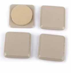 Certified Square Taupe Furniture Gliders, 3-in