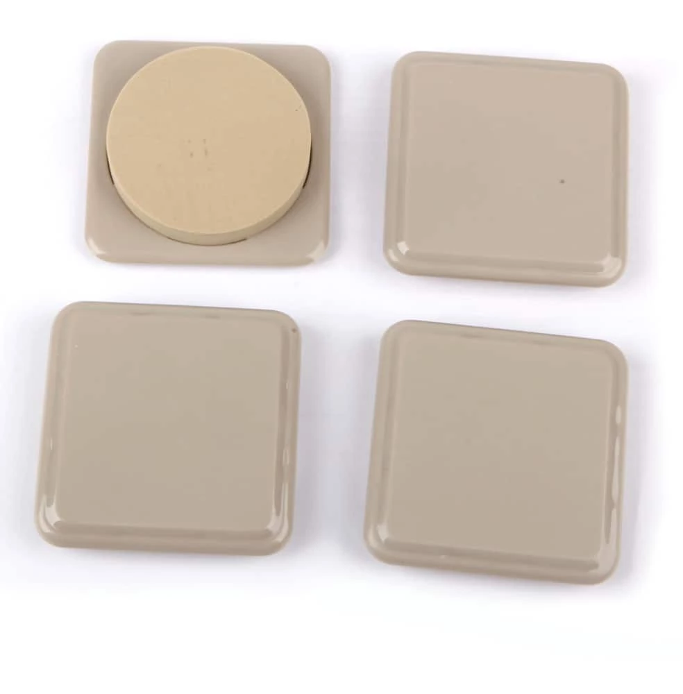 Certified Square Taupe Furniture Gliders, 3-in