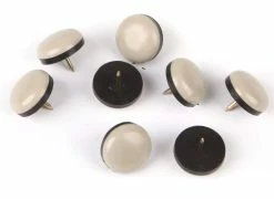 Certified Round Taupe Nail-On Furniture Gliders, 7/8-in