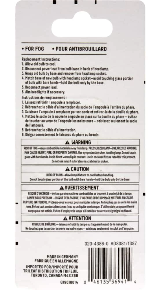 H8 Certified Halogen Headlight Bulb, 1-pk - Image 3