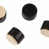Certified Black Plastic Leg Tips With Felt, 1-in