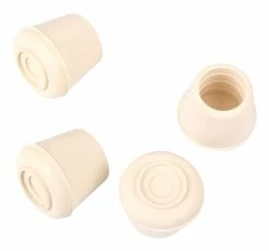 Certified Rubber Leg Tips, White