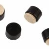 Certified Black Plastic Leg Tips With Felt, 7/8-in