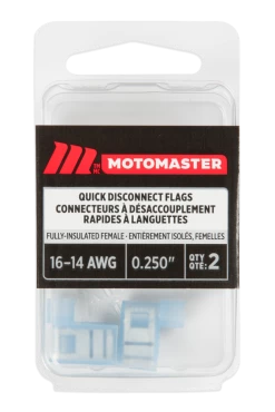 Certified 16-14 AWG Female Flag Disconnect, .250-in, 2-pk