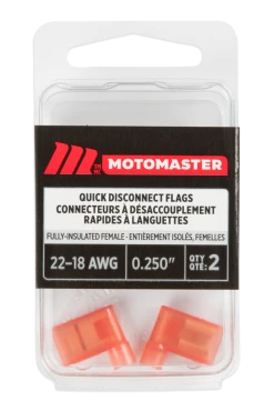 Certified 22-18 AWG Female Flag Disconnect, .250-in, 2-pk
