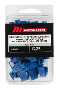 Certified 18-14 AWG Self-Stripping Connector, Blue, 25-pk