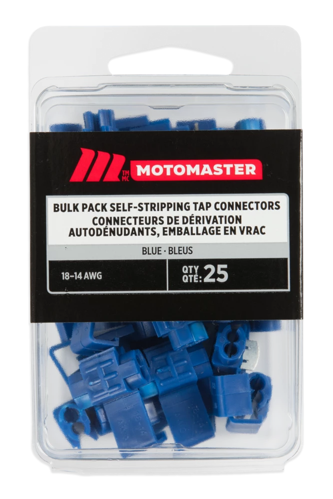Certified 18-14 AWG Self-Stripping Connector, Blue, 25-pk