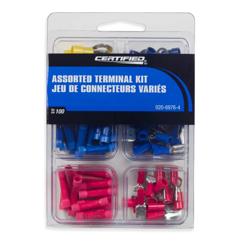 Certified 22-10 AWG Automotive Terminal Kit, Assorted, 100-pk - Image 2