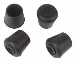 Certified Black Rubber Leg Tips, 1-1/8-in