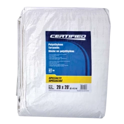 Certified Specialty Garage Poly Tarp, Waterproof, 20-ft X 20-ft
